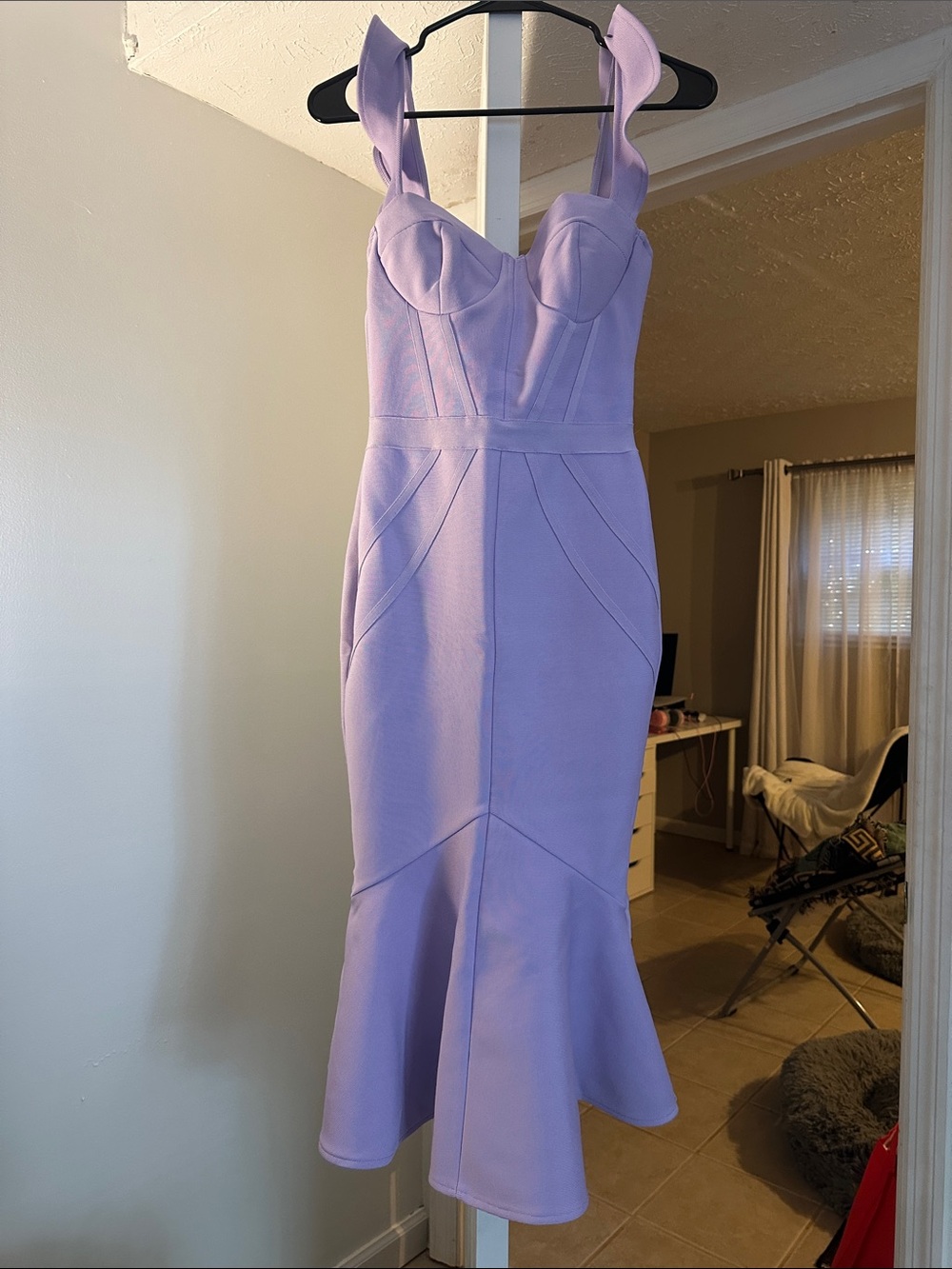 Purple bodycon dress